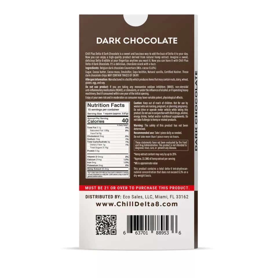Chill D8 Regular Dark Chocolate