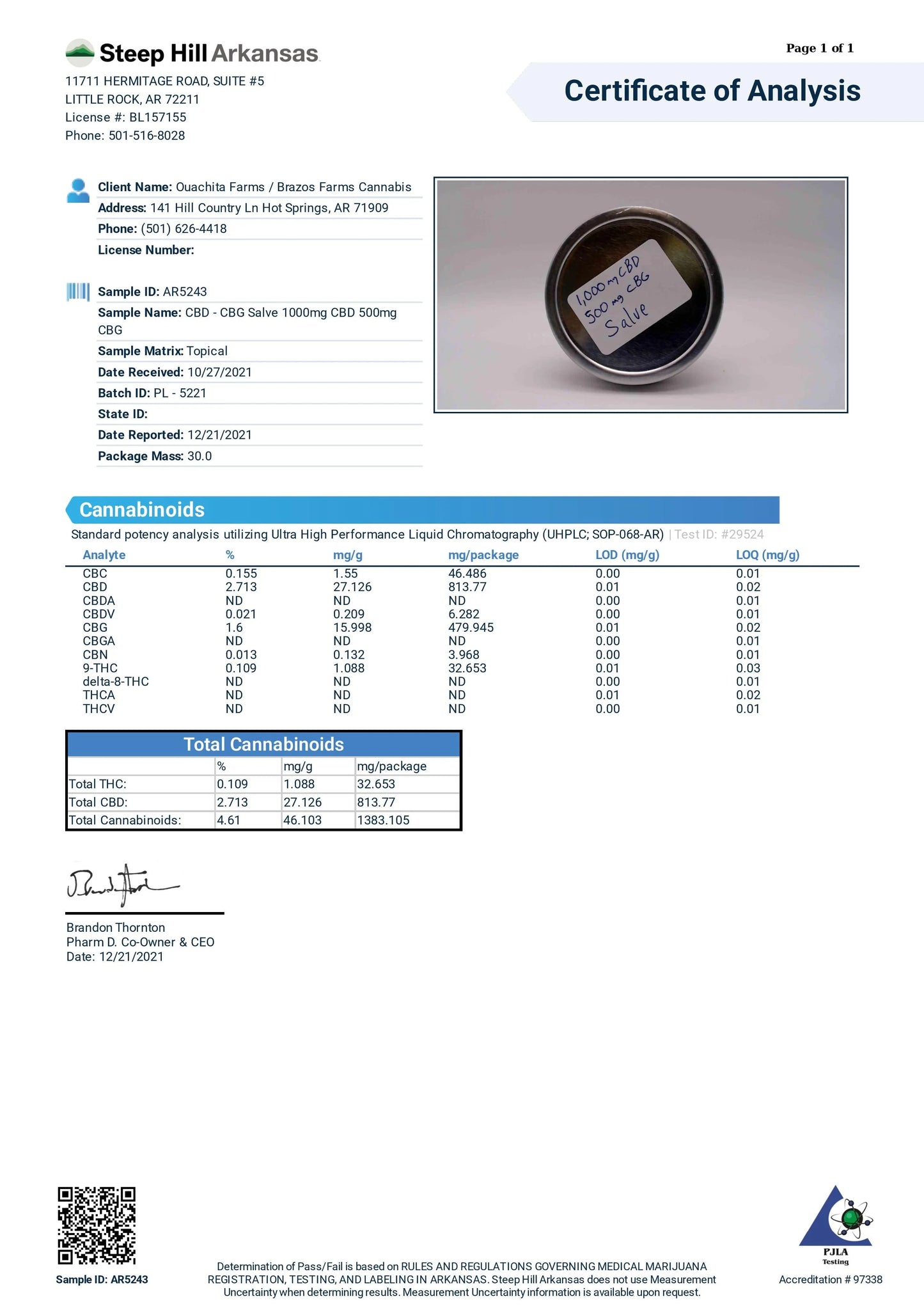CBD CBG Rosin Salve