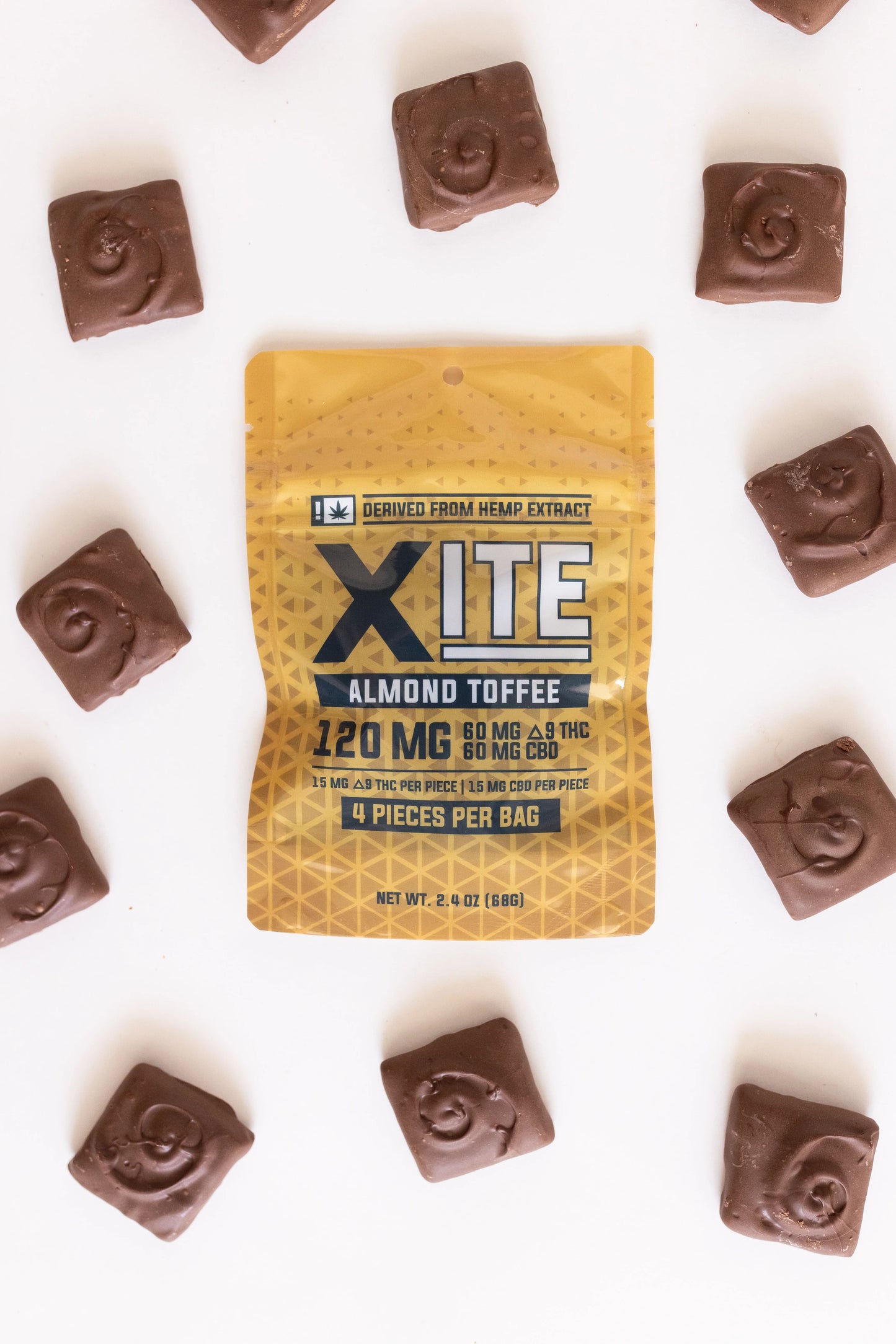 Xite D9 Almond Toffee 4 Piece Bag
