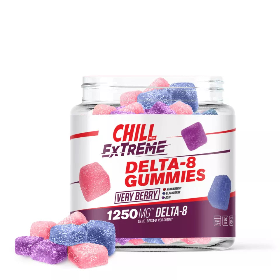 Chill Extreme D8 Gummies Very Berry 1250mg