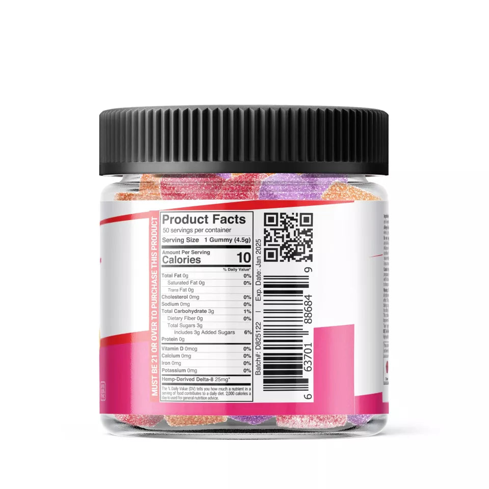 Chill Extreme D8 Gummies Paradise Mix 1250mg
