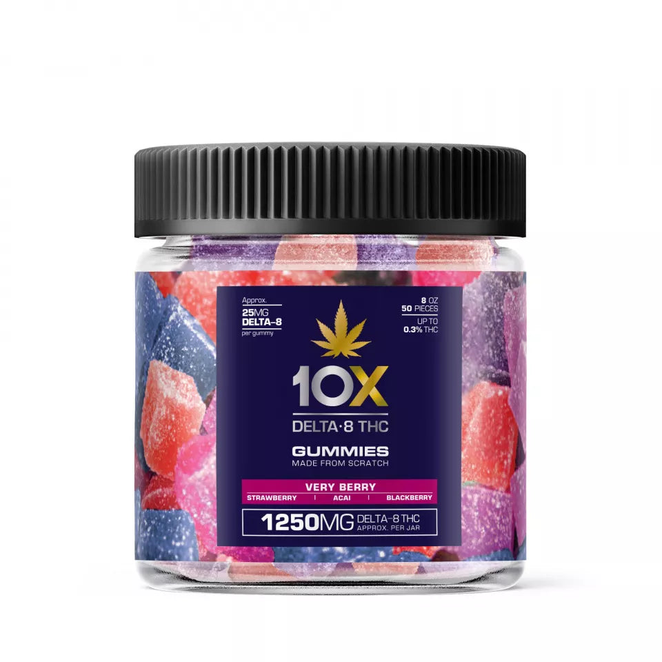 10X D8 Gummies Very Berry