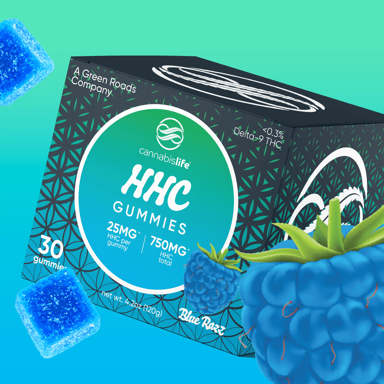 Cannabis Life HHC Gummies Blue Razz