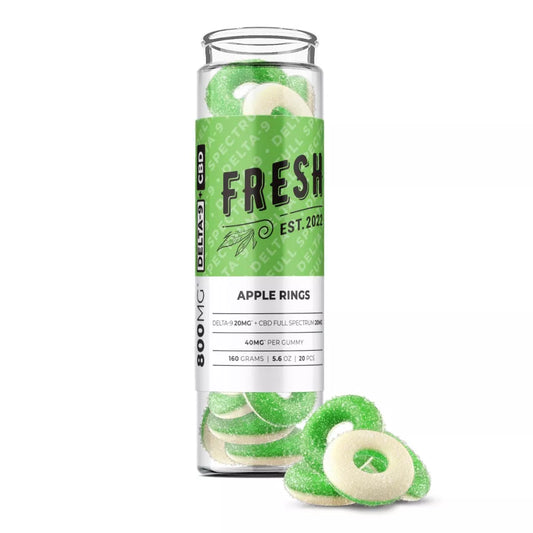 Fresh D9 CBD Apple Rings Gummies