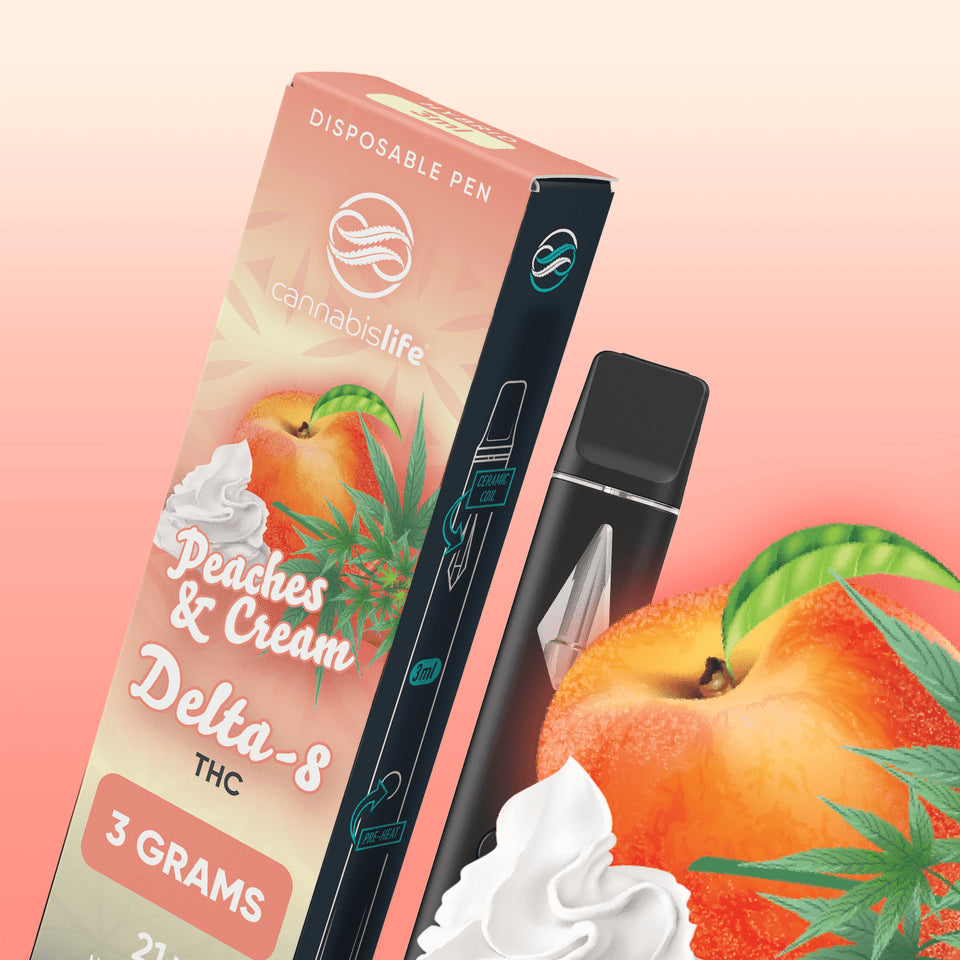 Cannabis Life D8 Disposable Peaches & Cream